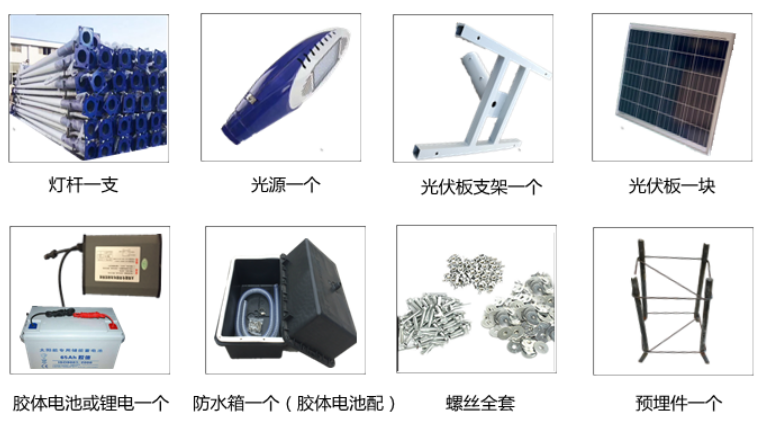 太阳能路灯部件明细